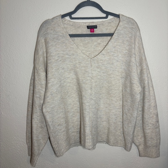 Vince Camuto Sweaters - Vince Camuto Light Beige V-Neck Sweater